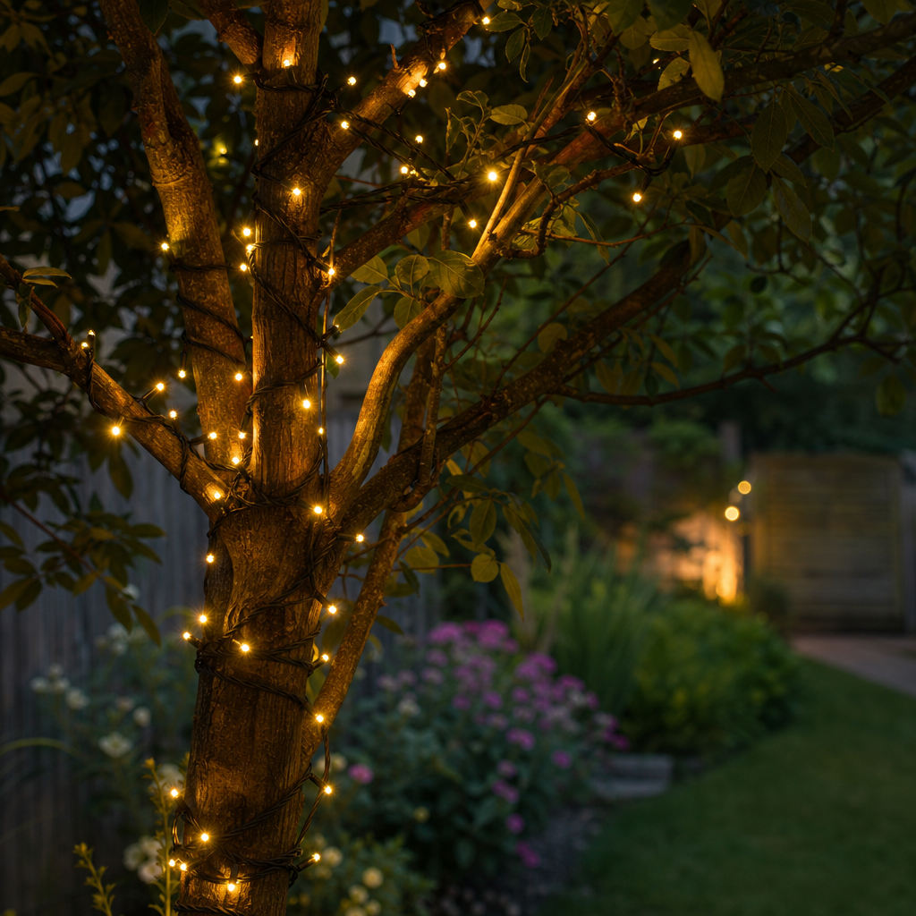 Nordic Outdoor Fairy Lights 10–100m, 100–1000 LEDs - Warm White, Thick Rubber Black Cable, IP65 Rated