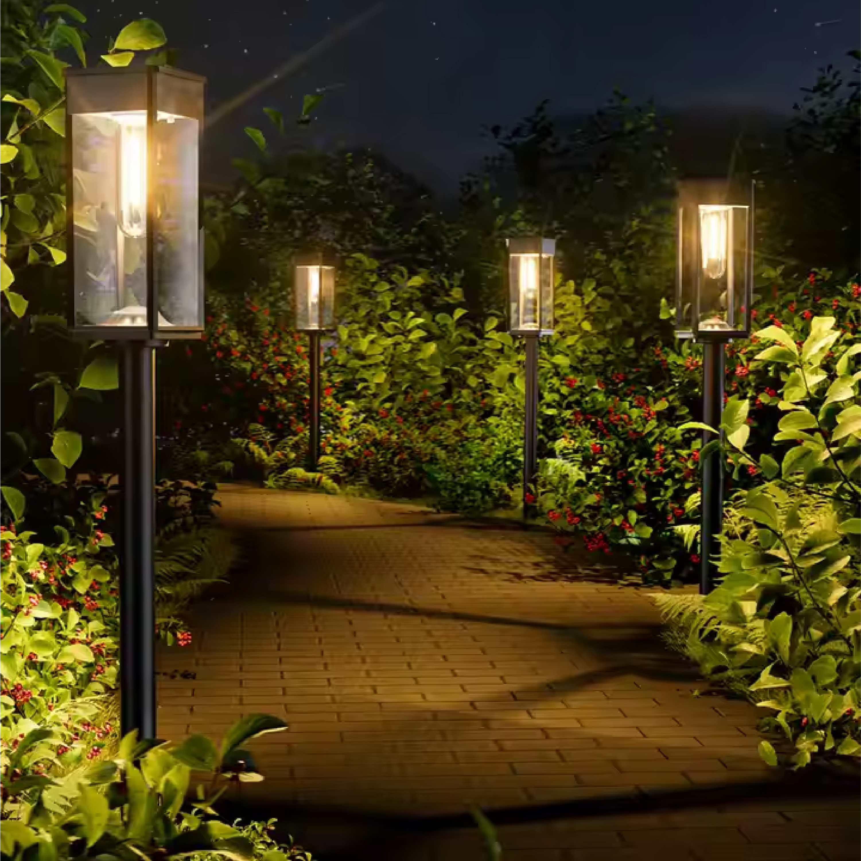 2 Pack Grove Solar LED Pathway Lights IP65 Rated - Garden Lights Direct