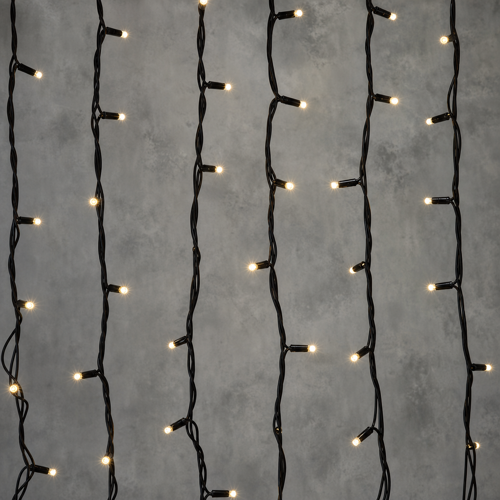 NORDIC Glow Fairy Lights - Connectable IP65 Outdoor & Indoor, 10-100m, 100-1000 LEDs, Thick Black Rubber Cable