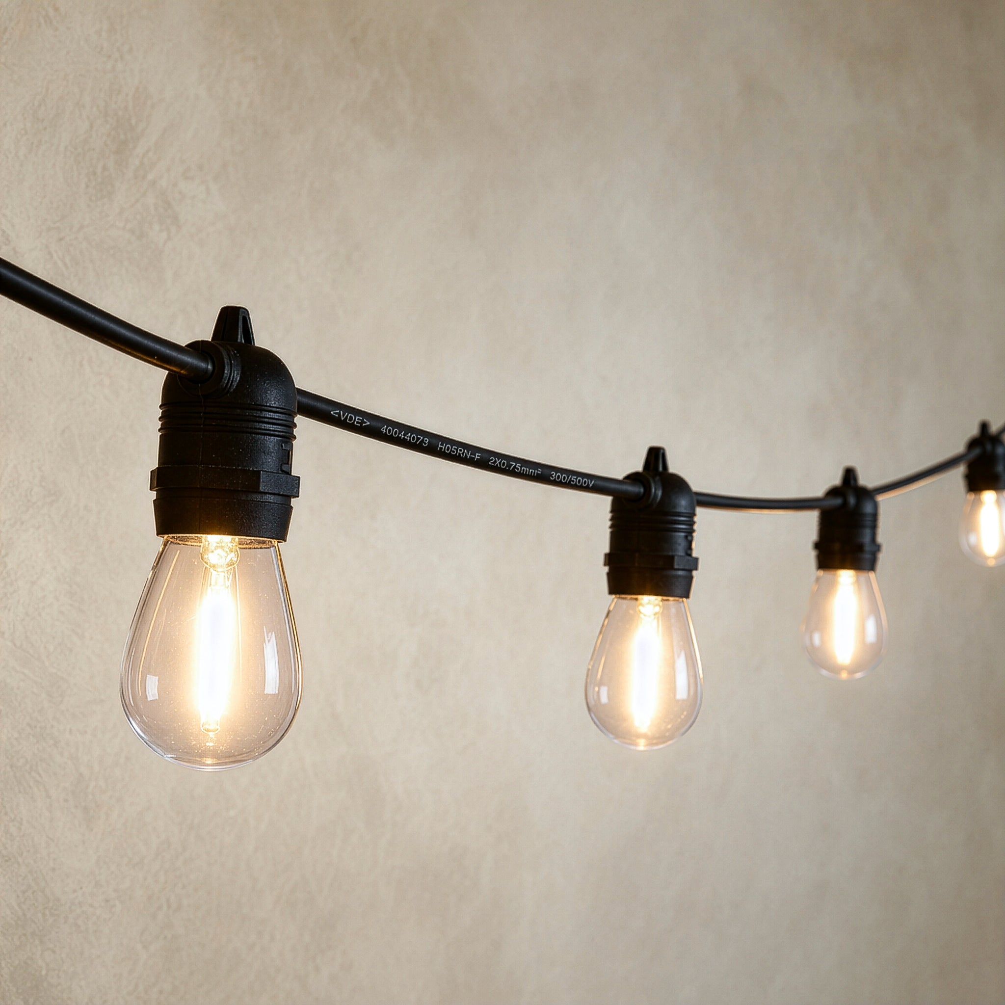 Portofino Pro Festoon Lights - Connectable, IP65 (10m–200m) - Commercial Grade