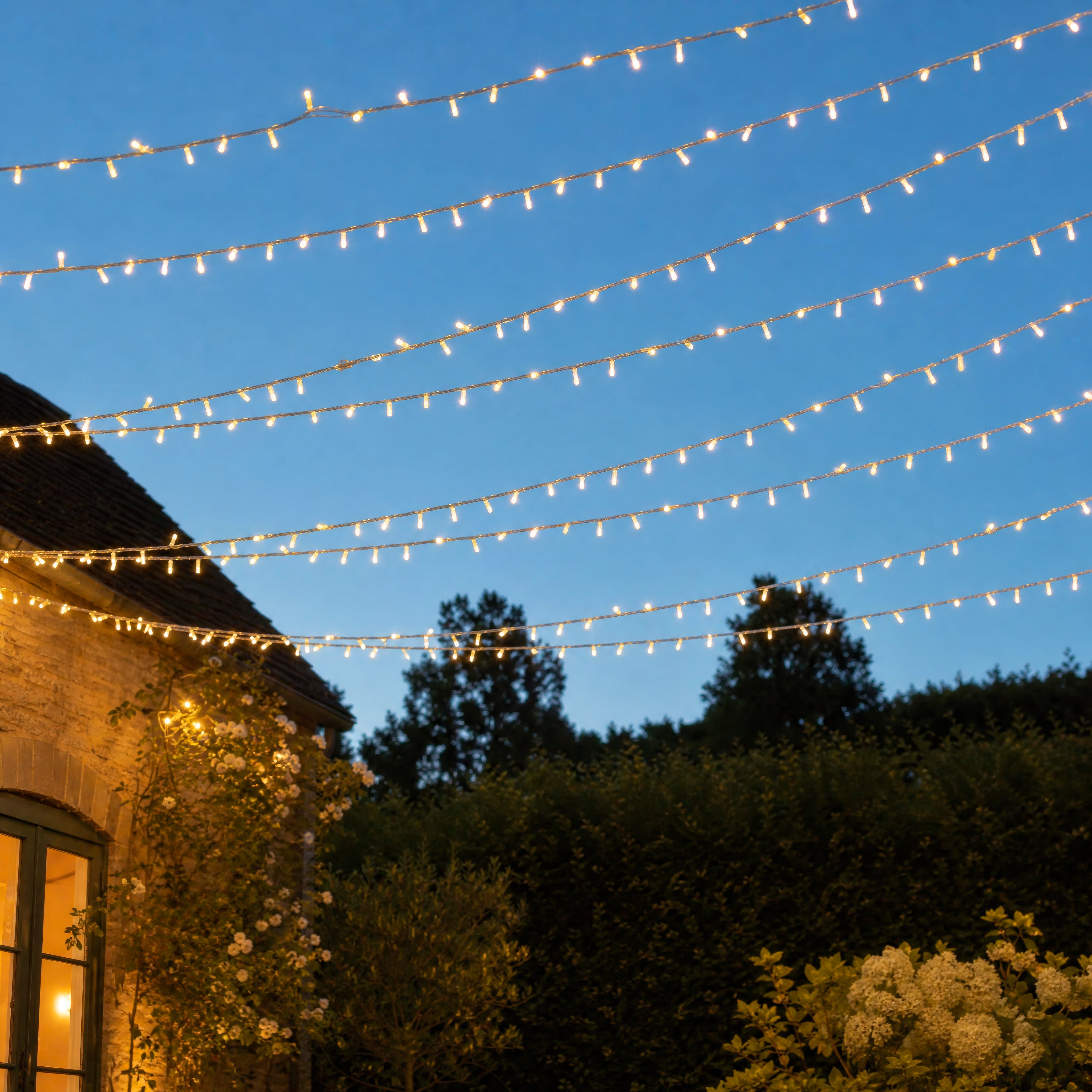 SCANDI Glow Connectable Fairy Lights - Transparent Cable - IP65 Outdoor & Indoor, 10–100m, 100–1000 LEDs