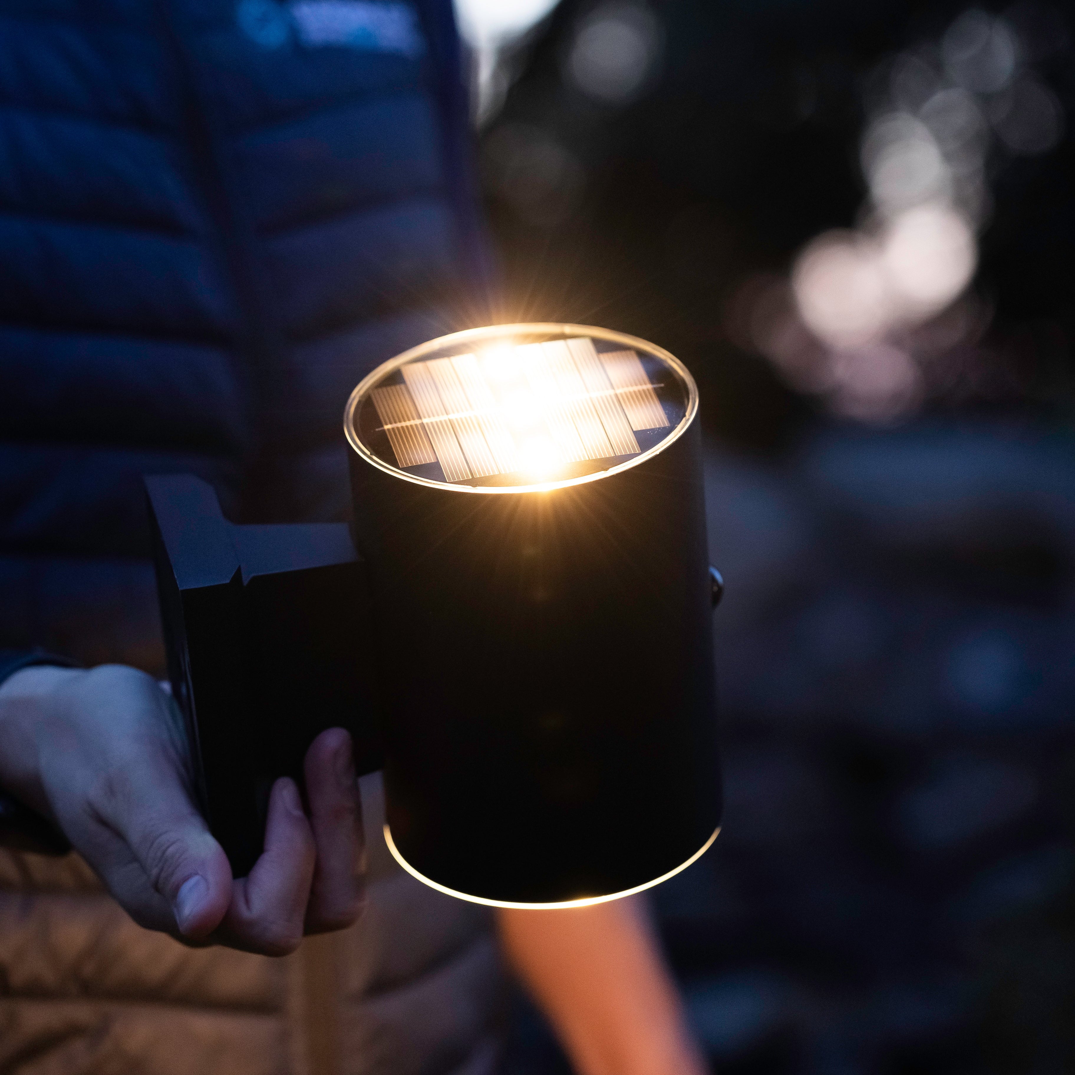 Black Up Down Solar Light Solar Wall Light