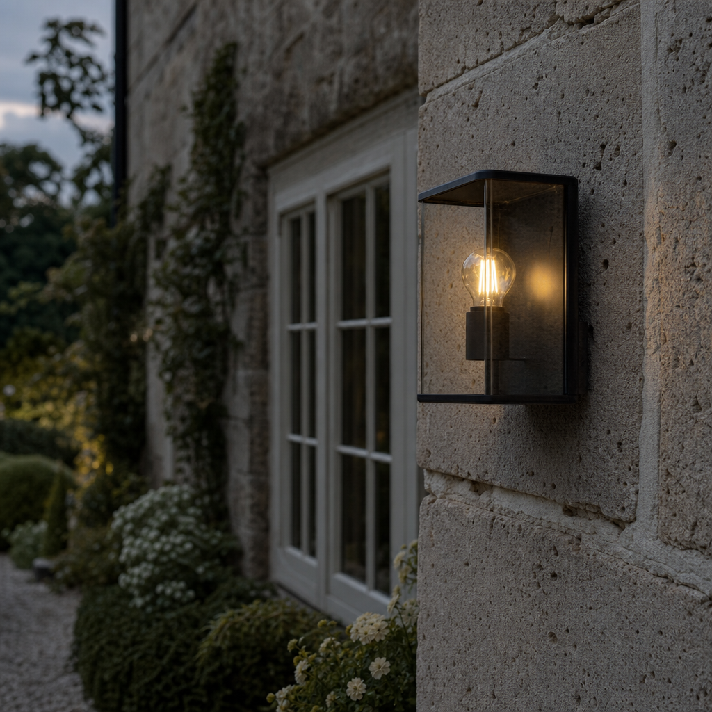 Grantham Outdoor LED Wall Light - Traditional Aluminium Wall Light with Glass Diffuser