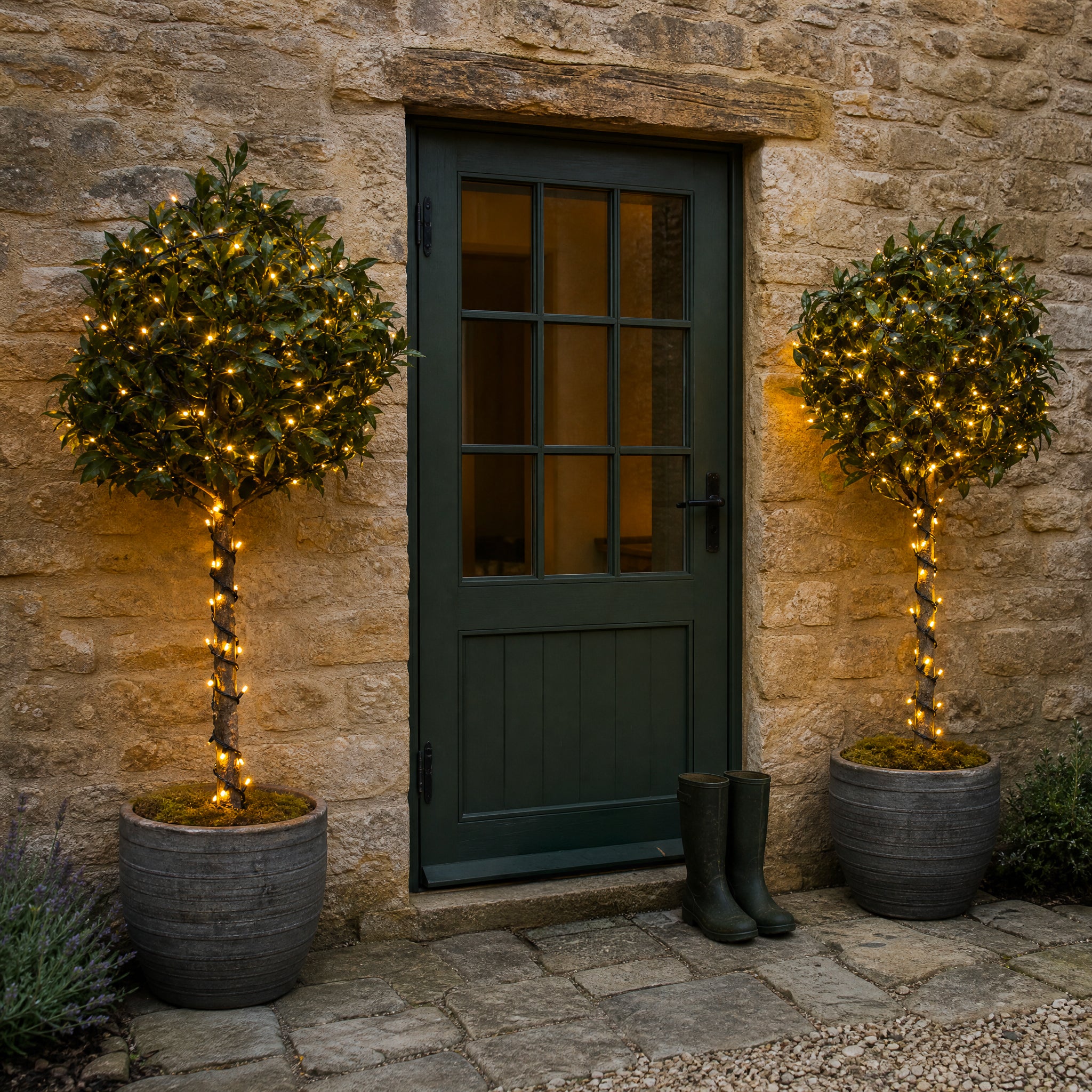NORDIC Glow Fairy Lights - Connectable IP65 Outdoor & Indoor, 10-100m, 100-1000 LEDs, Thick Black Rubber Cable