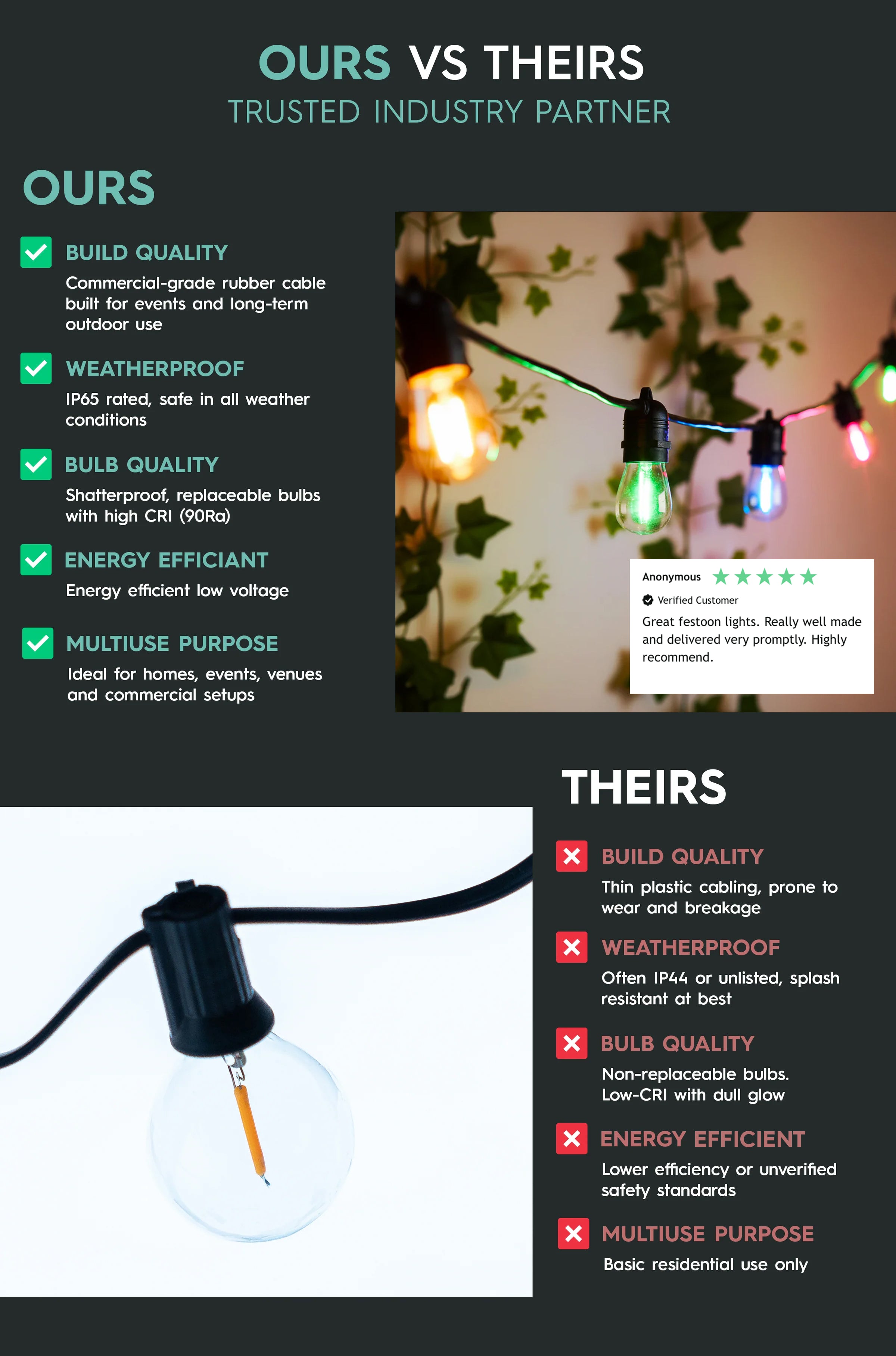 Ours Vs Theirs Festoon Lights