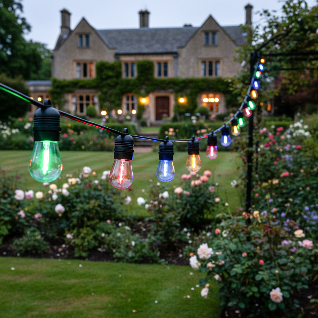 Festoon 5 metres to 100 metres colourful Festoon Lighting IP65