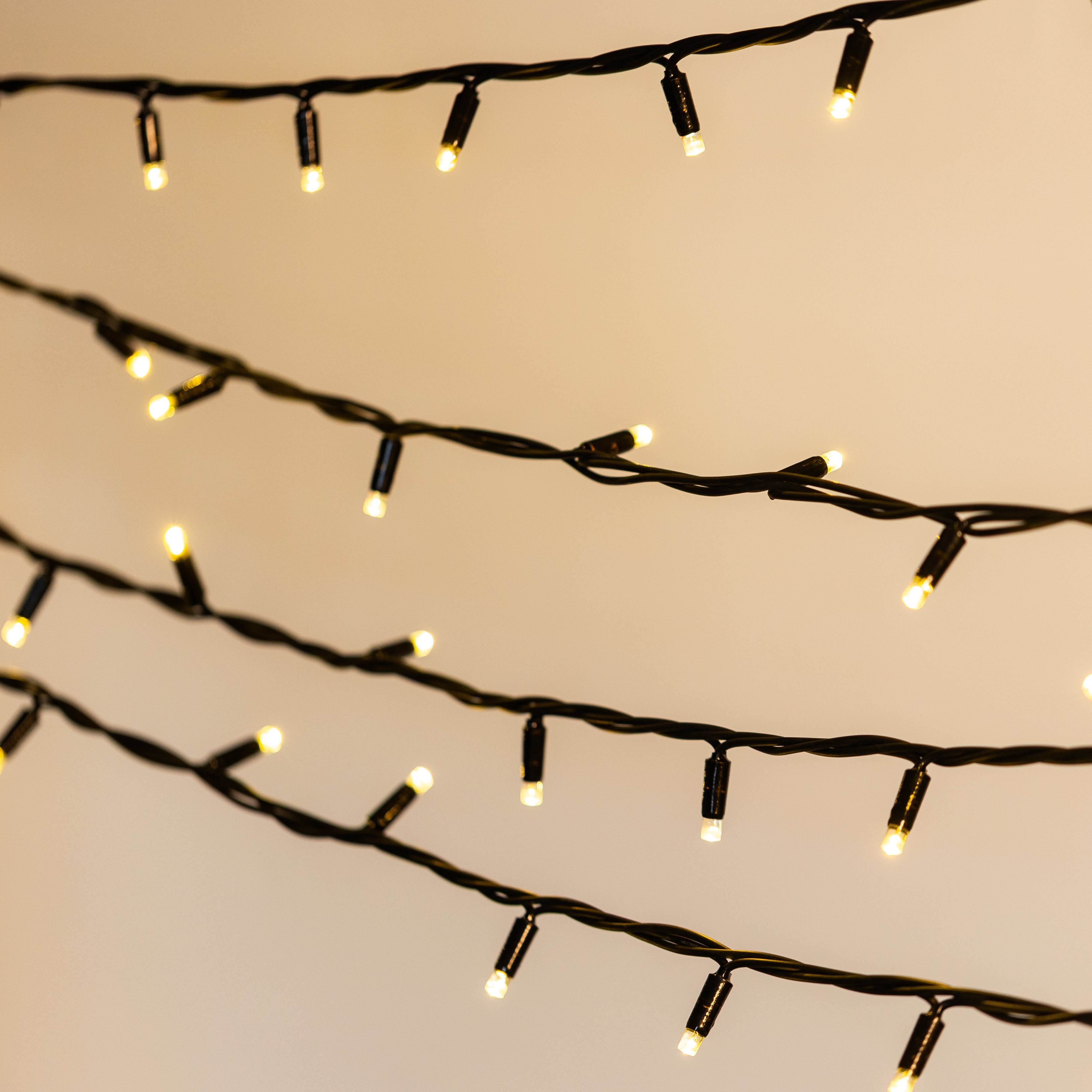 NORDIC Glow Fairy Lights - Connectable IP65 Outdoor & Indoor, 10-100m, 100-1000 LEDs, Thick Black Rubber Cable