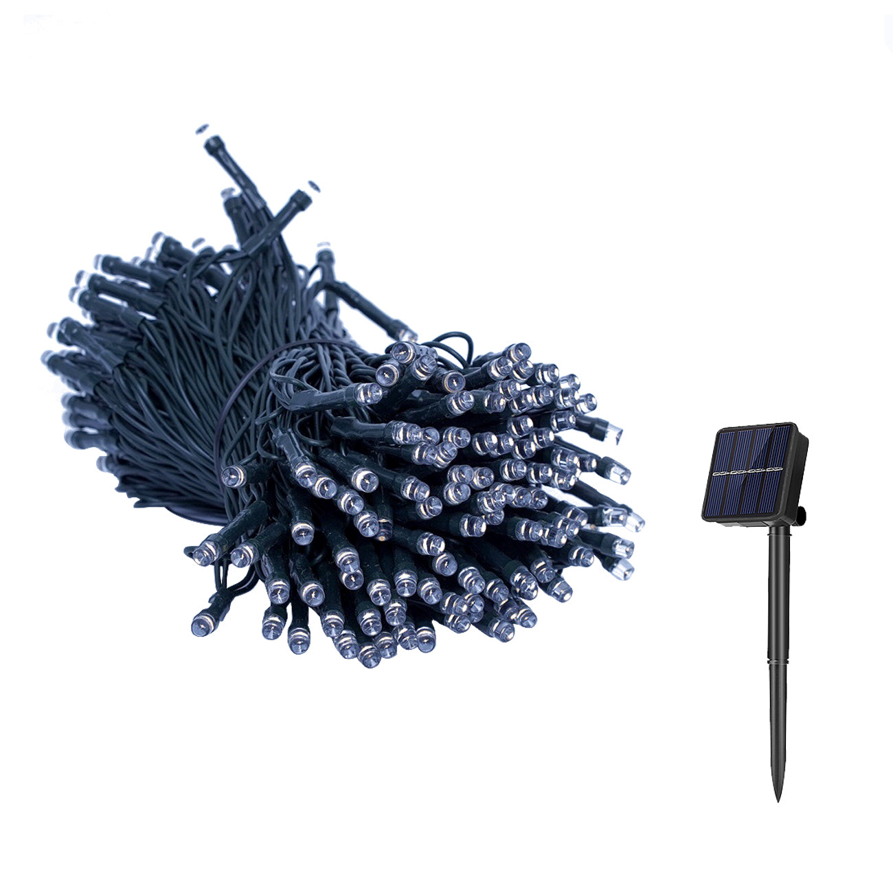 Solar Fairy Lights - 22 Metres - Blue Multifunction 200 LEDs - Garden Lights Direct