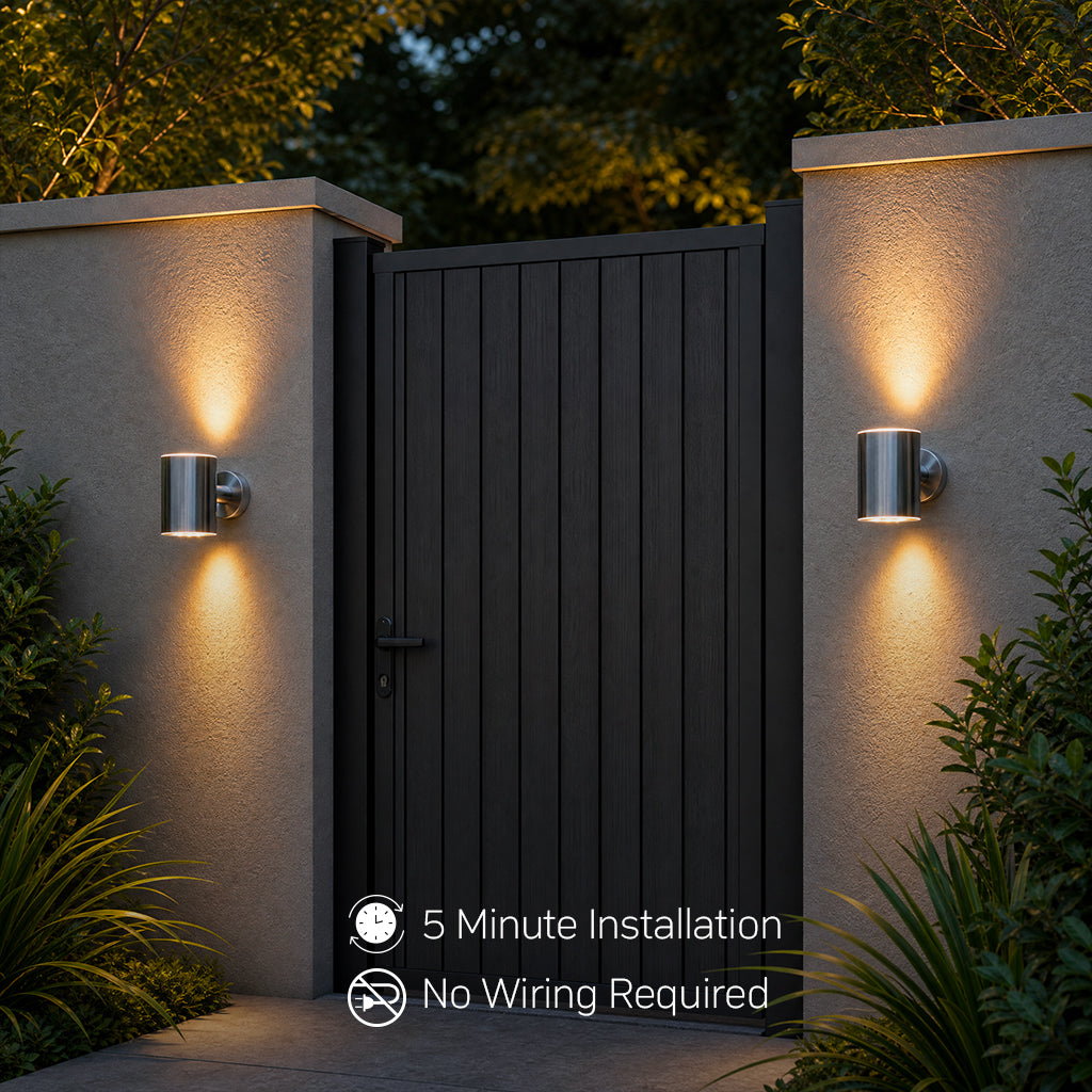 Solar Wall Light 5 Min Installation No Wiring