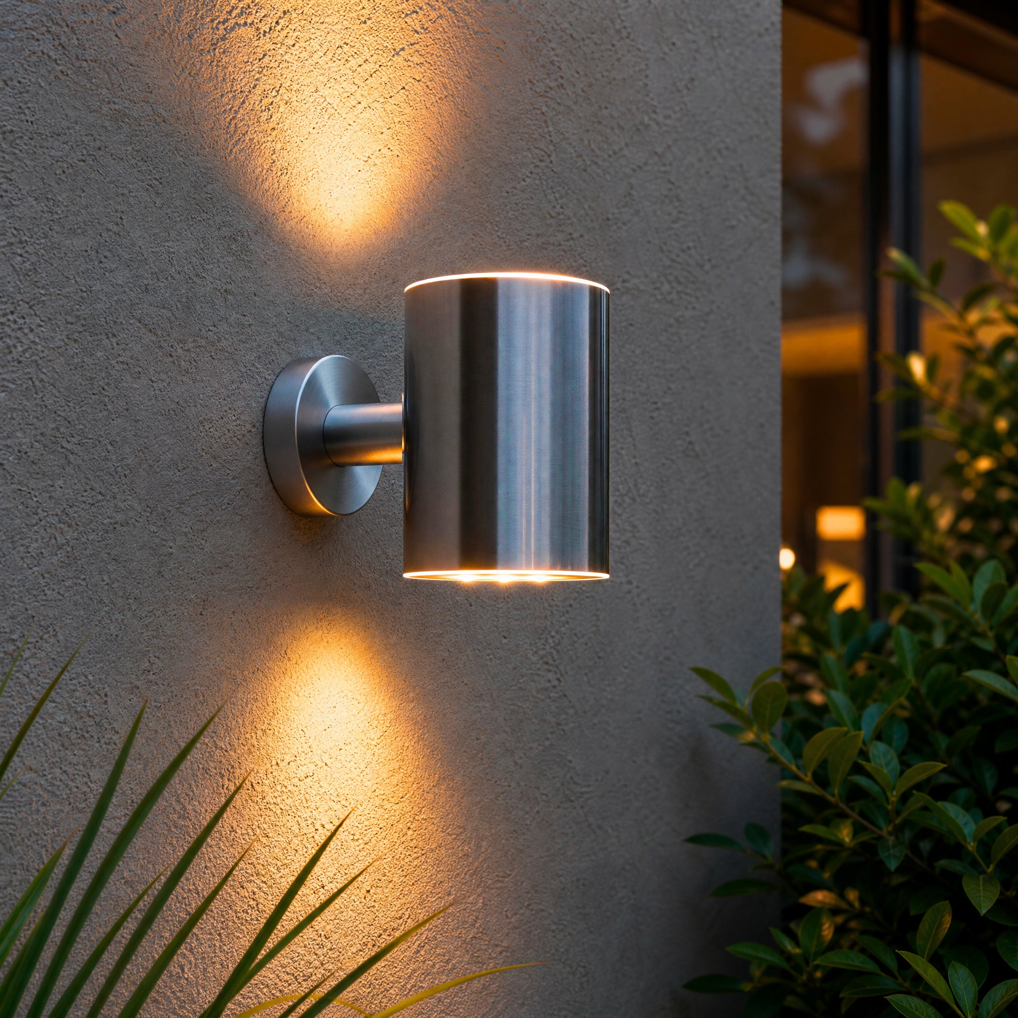 Solar Wall Light Up & Down Facing Warm White