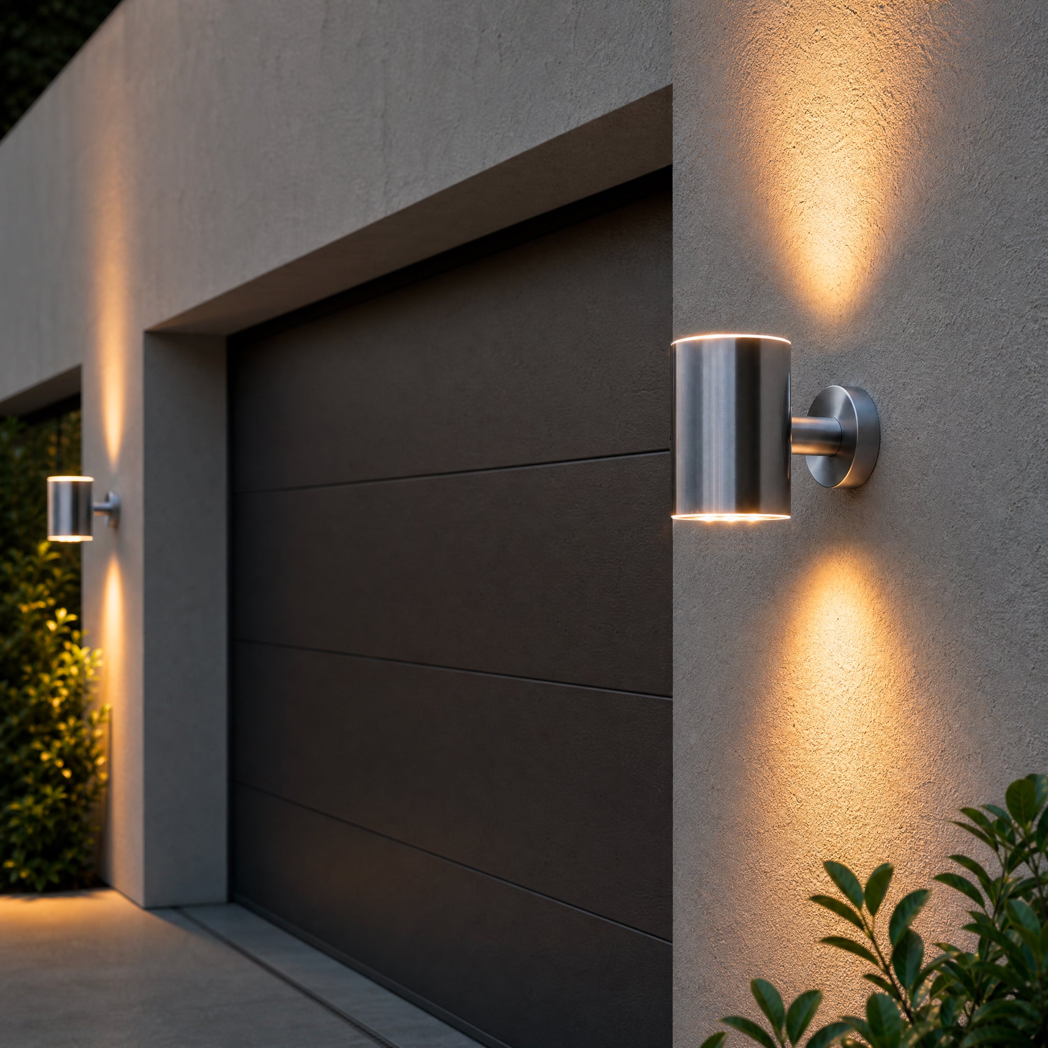 Solar Wall Light Either Side Of Garage IP65 Rated