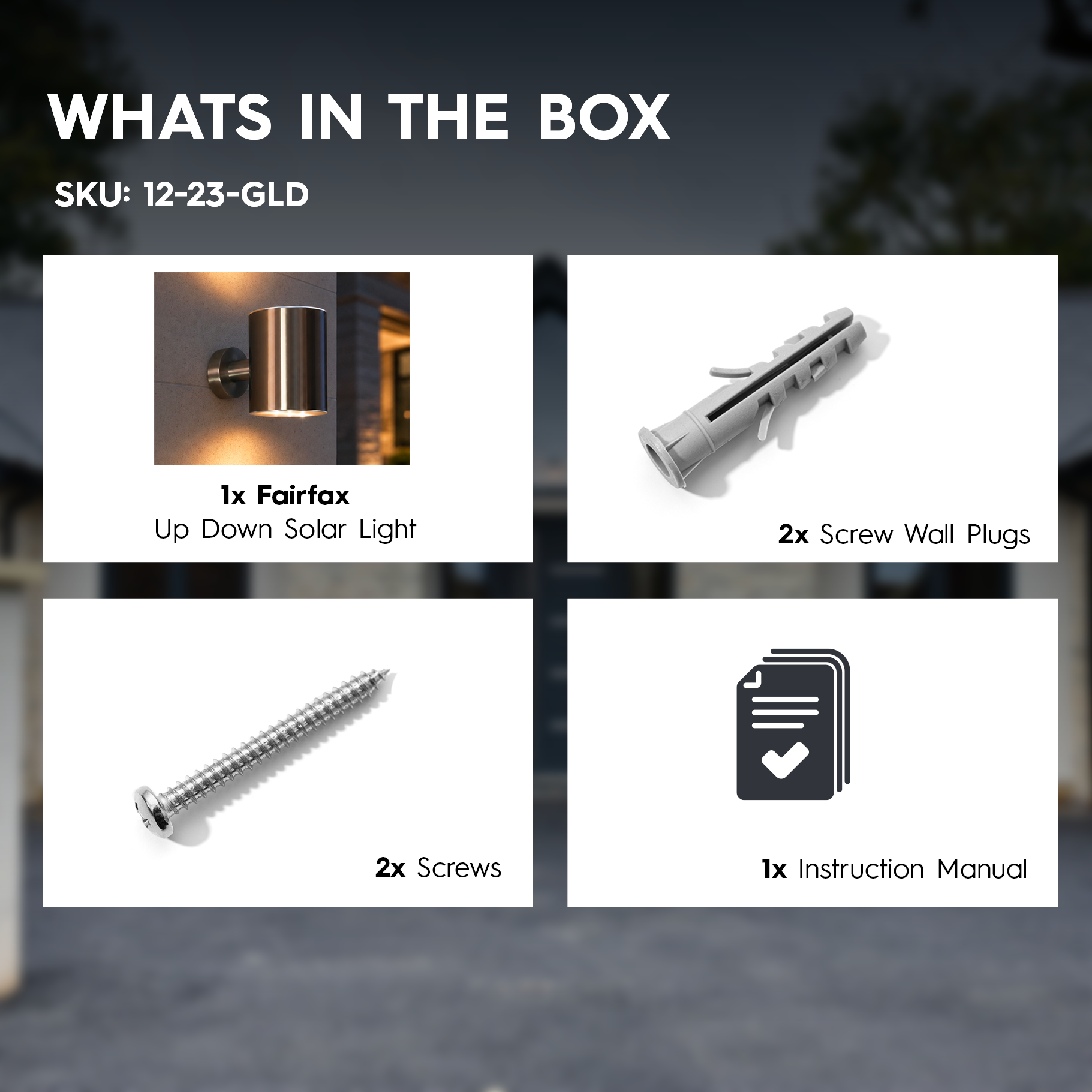 Fairfax Solar Up & Down Wall Light - Silver - IP65 - Warm White LED - Weatherproof - Built To Last